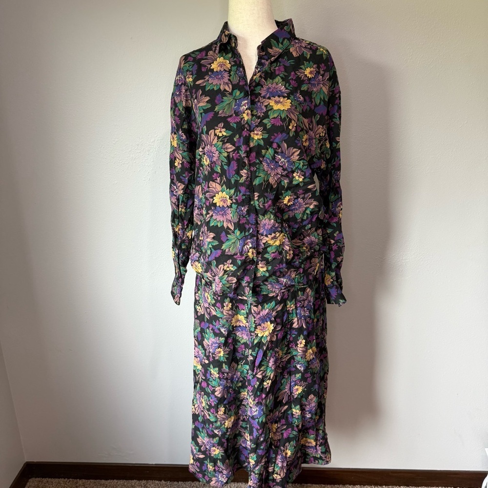 Lizsport Floral Blouse and Skirt Set